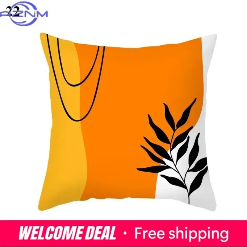 Century Textile & Sewing Supply Reviews - غطاء وسادة بوهو برتقالي بتصميم تجريدي،
