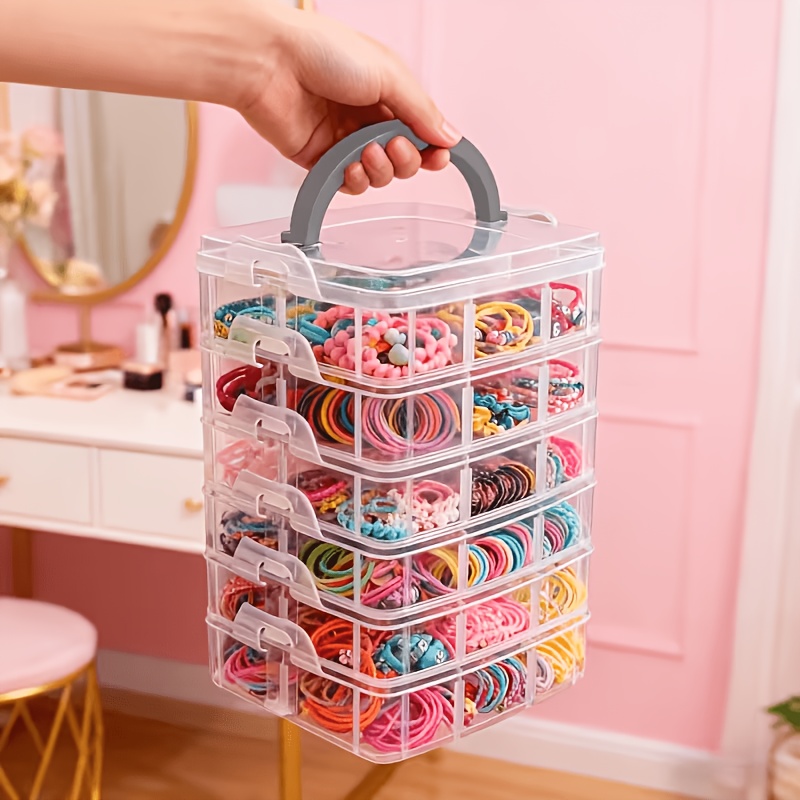 Sewing Tas - صندوق تخزين شفاف من 5 طبقات