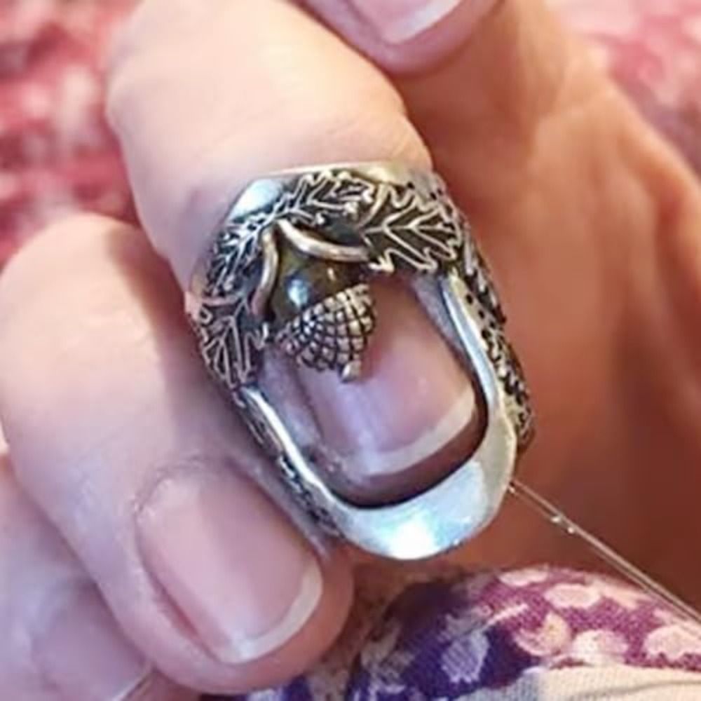 Sewing Thimble Metal - قفاز خياطة معدني مفتوح على شكل