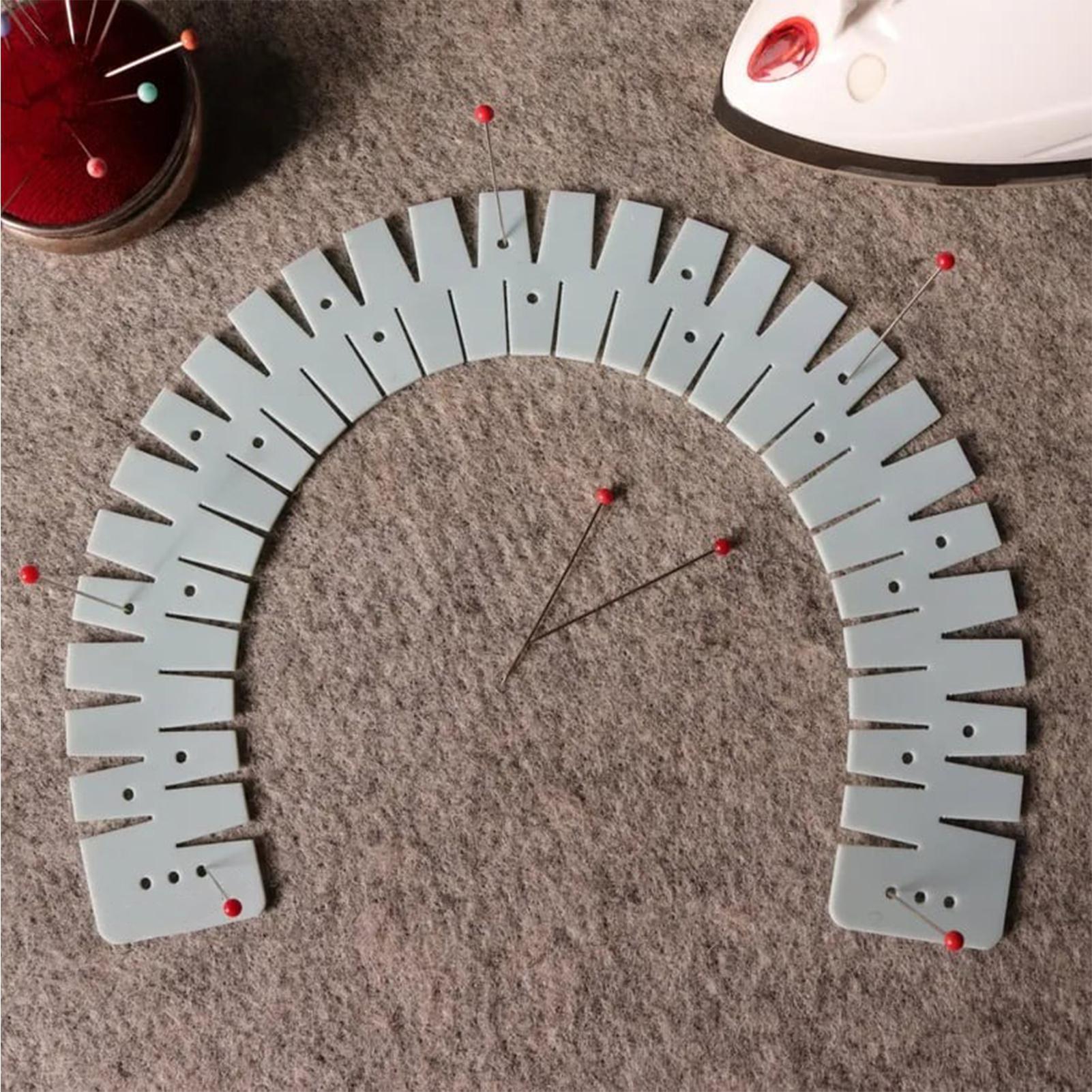 Sewing Hemming - مسطرة هيمينغ من السيليكون مع إبر