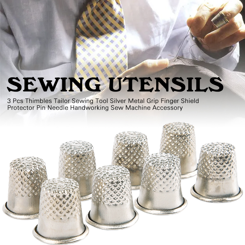 3 قطعة كشتبان المعادن الخياطة  - مراجعة Sewing Thimble Metal وسعره
