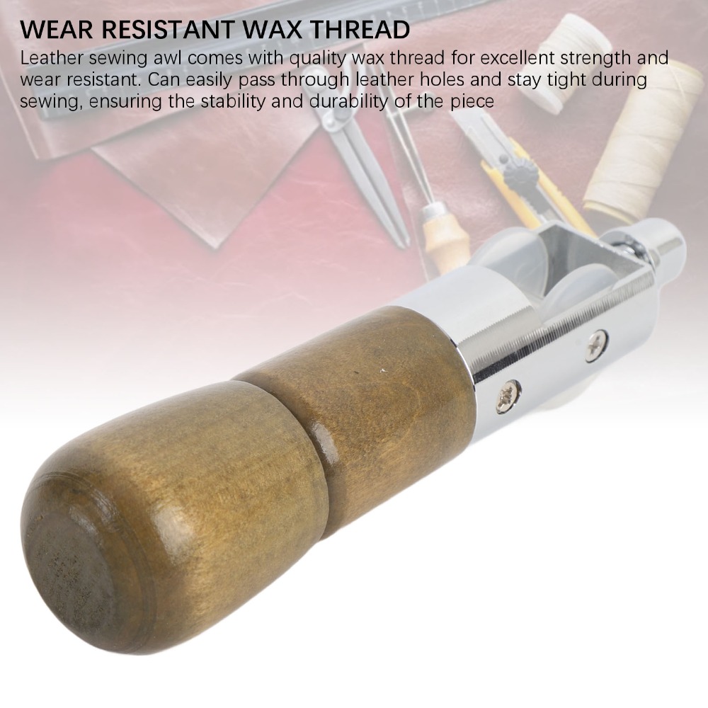 أداة خياطة جلدية بمقبض خشبي مر - مراجعة Leather Needle Heavy وسعره