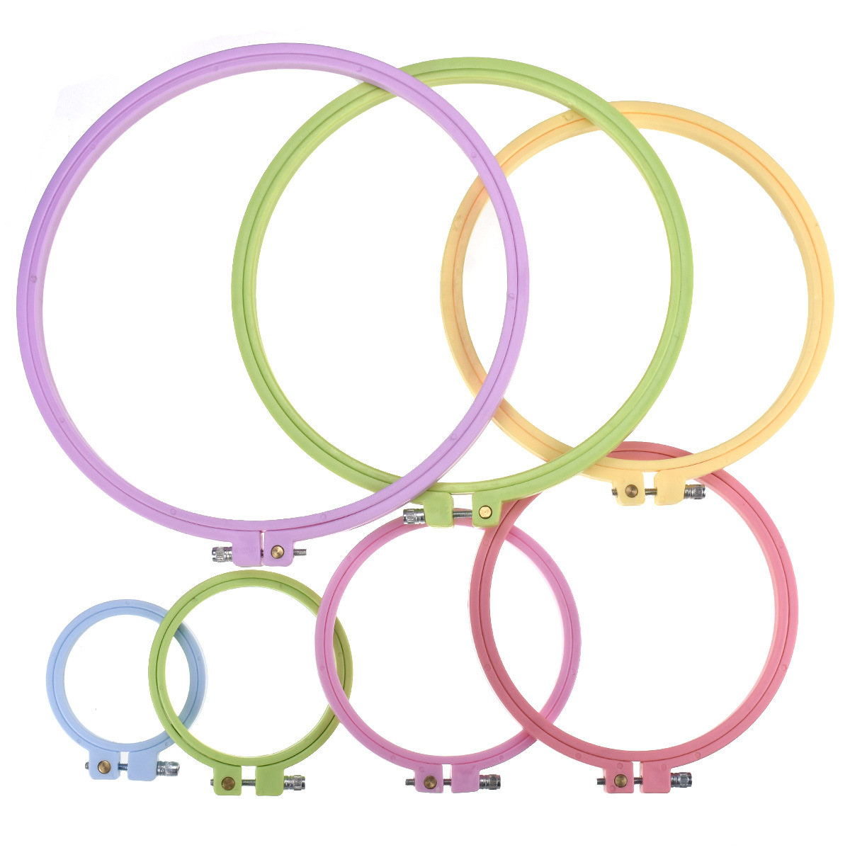طقم من 1/7 قطع حلقات تطريز بلا - مراجعة Sewing Tas وسعره