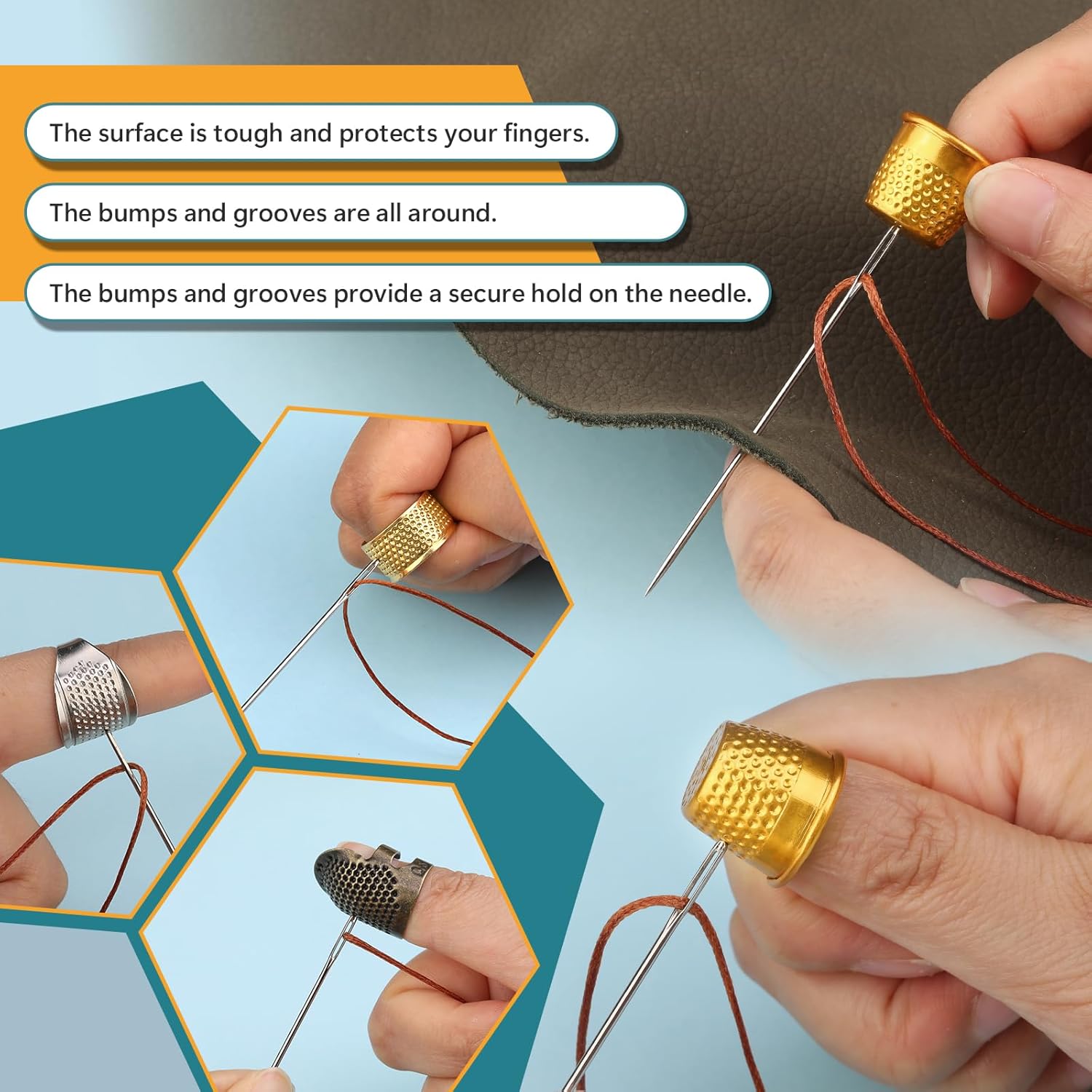 طقم من 8 قطع لحماية الأصابع أث - مراجعة Sewing Thimble Metal وسعره