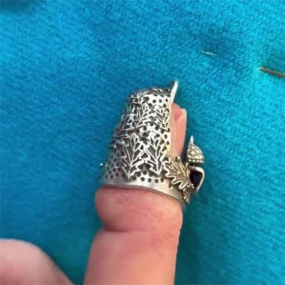 كشتبان معدني مفتوح على شكل بلو - مراجعة Sewing Thimble Metal وسعره